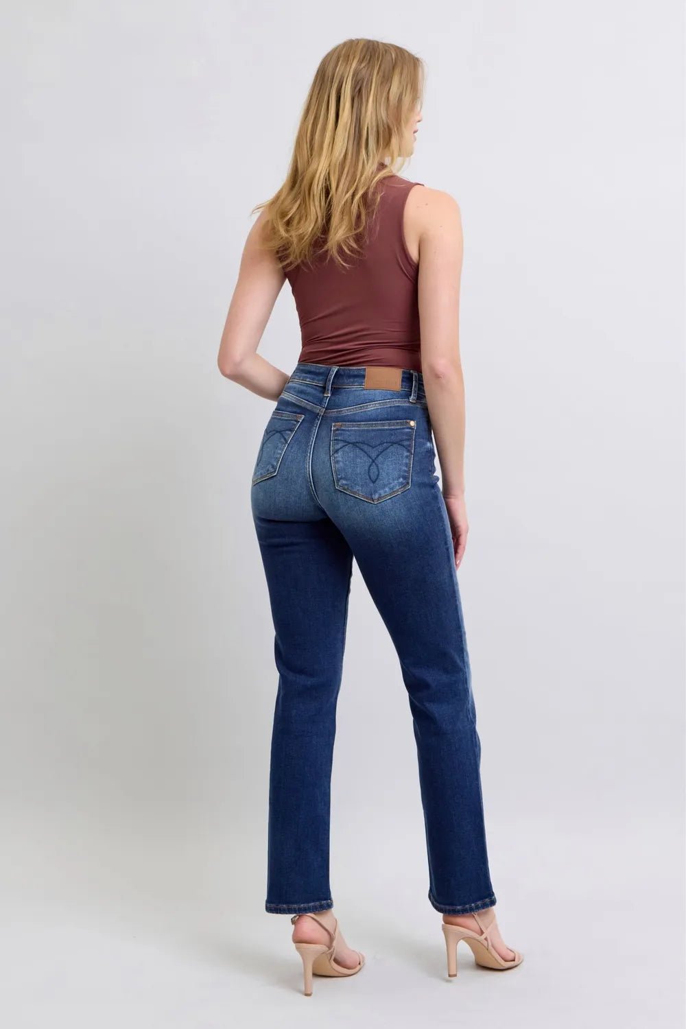 Judy Blue Full Size Washed Straight Leg Jeans with Pockets - Bela Fils BoutiqueBela Fils Boutique